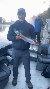 Nice silver catch using jigging and trolling techniques in clearing afternoon weather!
