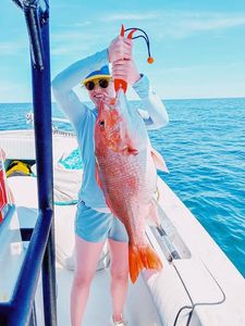Red snapper caught while fishing in Gulf Shores Alabama