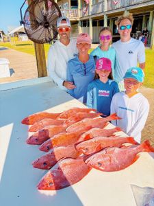 Fresh caught red snapper fishing success in Gulf Shores Alabama