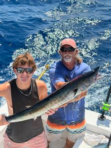 Out on the water and enjoying every cast.