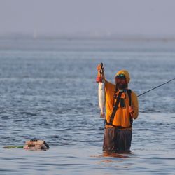 Angler fishing at Aransas Pass