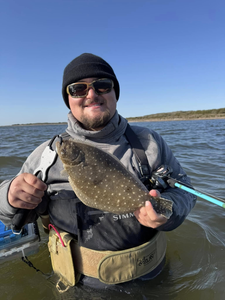One person fishing in Aransas Pass