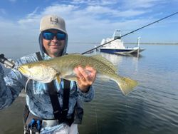 Spotted weakfish caught in Aransas Pass