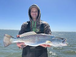 Spotted Weakfish, 41 inches long, caught while fishing in Aransas Pass