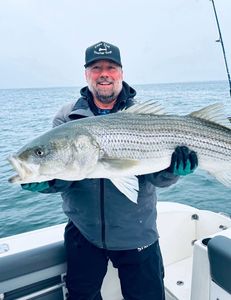 Photo of a 29-inch striped bass caught while fishing in MA