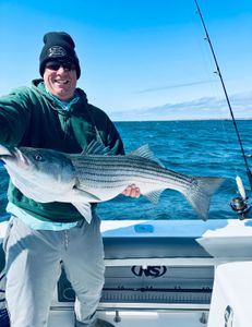 Striped Bass Fishing bliss in Cape Cod's waters