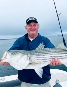 Striped bass caught by 2 people in MA