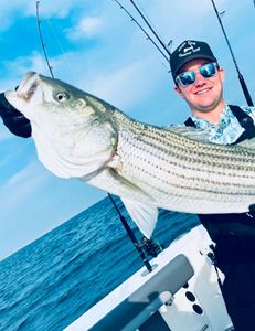 Striped bass caught in Bourne