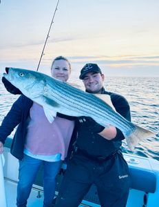 Striped bass caught during fishing in Bourne
