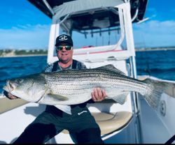Striped bass caught by 2 people in MA