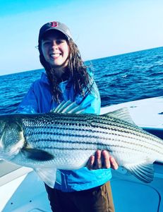 Striped bass caught while fishing in MA