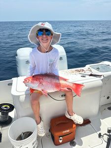 Photograph of a Grey Snapper caught while fishing in Murrells Inlet