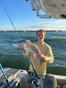 Angler with a redfish caught in SC