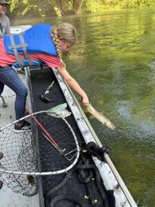 A person fishing in AR