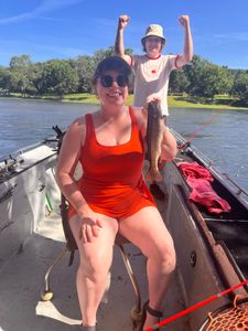 Photograph of a 13-inch rainbow trout caught in Cotter