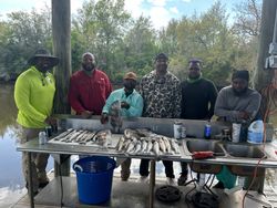 6 people fishing at St Bernard location