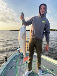 A fisherman with a large catch in LA