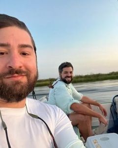 Two people fishing in LA