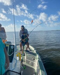 Person fishing in St Bernard location