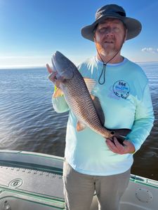 One person fishing in St Bernard