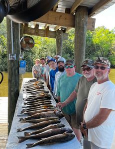 8 people fishing in St Bernard