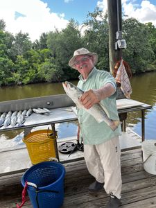 A person fishing in St Bernard