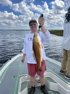 Nice redfish using drift fishing and jigging techniques!