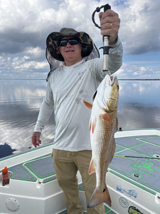 Nice redfish using deep sea jigging in partly cloudy conditions!