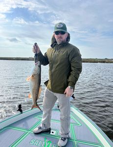 A redfish caught by an angler in St Bernard