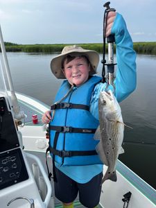 Redfish caught by angler in St Bernard