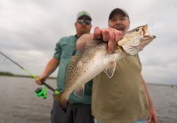 A couple enjoyed a fishing trip at St Bernard