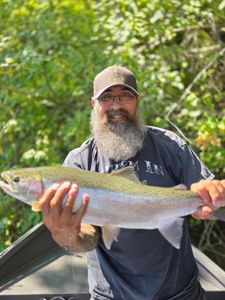 Vibrant steelhead catch
