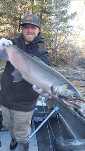 Angler with a 22-inch fish caught in Central Point