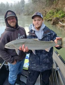 Two people fishing in Central Point