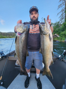 Two Chinook Salmon caught while fishing in OR