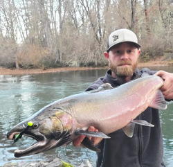 A person fishing in Oregon