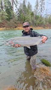 Lone angler fishing in Oregon