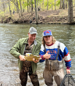 Two anglers fishing in NY