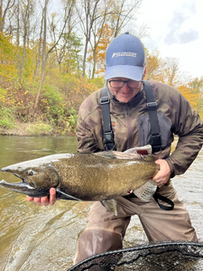Great salmon on the fly fishing today! Beautiful autumn conditions made for an exciting adventure.