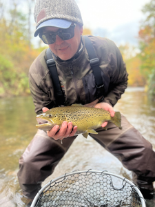 Nice sea trout on the fly today! Autumn colors made for an exciting adventure.