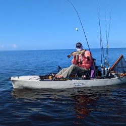 Angler standing in the water at FL location while fishing