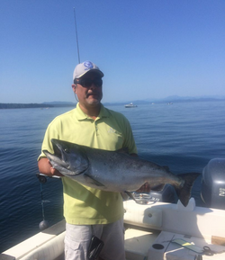 Coho Salmon, 28 inches, fishing in BC