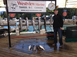 Coho Salmon fishing in Zeballos
