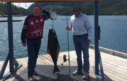Two people fishing in BC