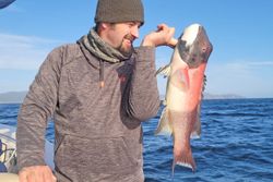 Angler with a 19-inch fish in Santa Barbara