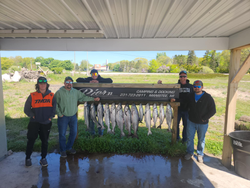 Group of 5 people fishing in MI