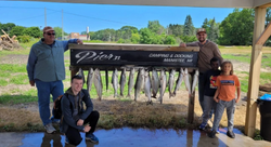 Group of 5 people fishing in MI