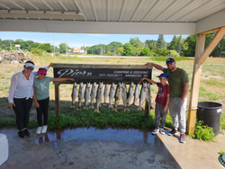 4 anglers fishing on the Manistee River
