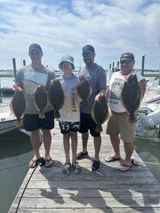5 California Flounders and Summer Flounders caught during cruises and fishing trip in Cape May