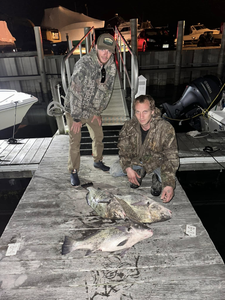 Three people fishing at Cape May
